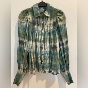 Raquel Allegra Tie Dye Blouse Size 2